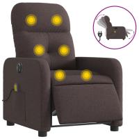 vidaXL Sillón reclinable de masaje eléctrico tela Gris claro, Gris oscuro, Negro Sillon Dormitorio Sillon Comodos Silla Relax Sillón Sofá - details 1