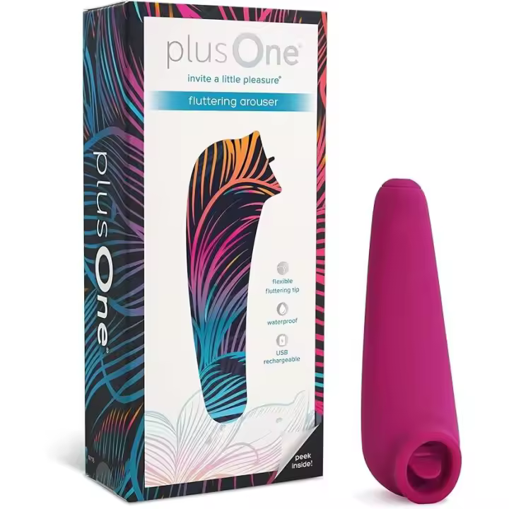 plusOne - Arousor de Aleteo: 10 Ajustes de Vibración, Estimulador Único para Clítoris y Zonas Erógenas - Diseñado para Mujeres, Hombres y Parejas - 1