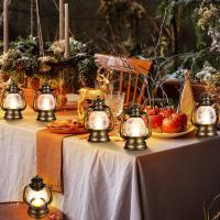 Mini Lanterna Decorativa Con Vela LED 4 Pulgadas 12 Piezas Colgantes Para Camping Centros De Mesa Vintage Ornamentos De Fiesta - details 1