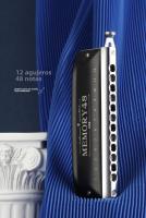 SWAN Harmonica Cromático De 12 Agujeros Deluxe En Clave C Con Deslizador Y Válvula Para Adultos Principiantes Y Estudiantes 48 Tonos - details 9