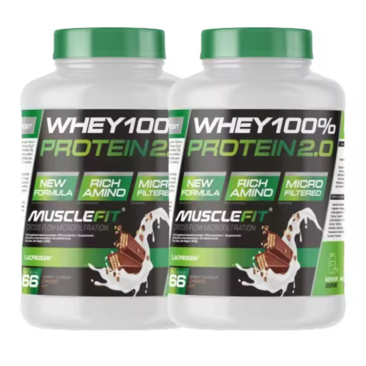 Pack 2 x Whey 100% Protein 2kg + (regalo) - MuscleFit│MUSCLECULT│Incremento de masa muscular│Proteína│Mas musculo - 1