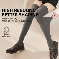 Calcetines De Pressión Para Pies Y Piernas Kave 45-63cm Estilo Japonés Invierno Calcetines Largos De Rodilla Ribbed Para Mujer - details 1