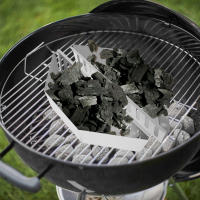 2/4Pcs Porta Carbón Para Barbacoa Accesorio De Jardín Metálico Galvanizado Fácil De Limpia Para Asadores Y Parrillas - details 0