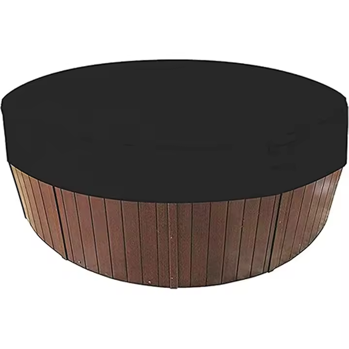 Impermeable resistente a la intemperie spa redondo jacuzzi protector Tapas con elástico para bañera al aire libre - 1