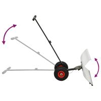 vidaXL Pala de nieve manual con ruedas - details 3