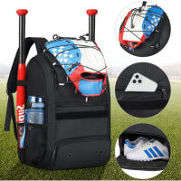 Mochila De Béisbol Grande Con Compartment Para Zapatos Y Batas De Softbol Material Suave Capacidad Amplia Para Deportes Unisex - details 2