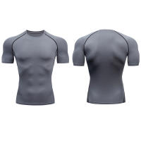 Camiseta De Compresión Para Correr En Hombre Camiseta Deportiva De Manga Corta Para Gimnasio Y Fitness Camiseta Transpirable De Verano Para Atletismo Y Rutas - details 4