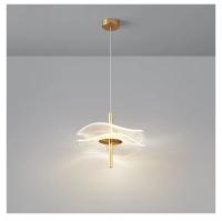 Lámpara Colgante Nórdica LED Para Iluminación Interior Decoración De Hogar Comedor Sala De Estar Escaleras Material Acryl Y Hierro Fuente De Luz LED - details 13