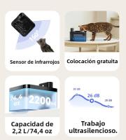 Fuente De Agua Automática Para Gatos Sin Cable Con Sensor Infrarrojo 2600mAh Dispensador De Agua Inteligente Para Perros Y Gatos - details 1