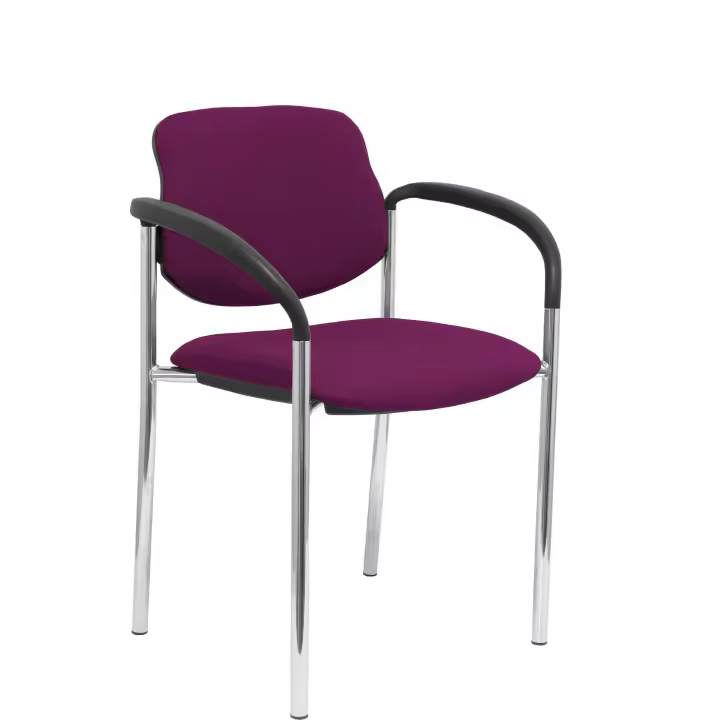 Piqueras Y Crespo Silla Bali Morado Cromada con Brazos - 1