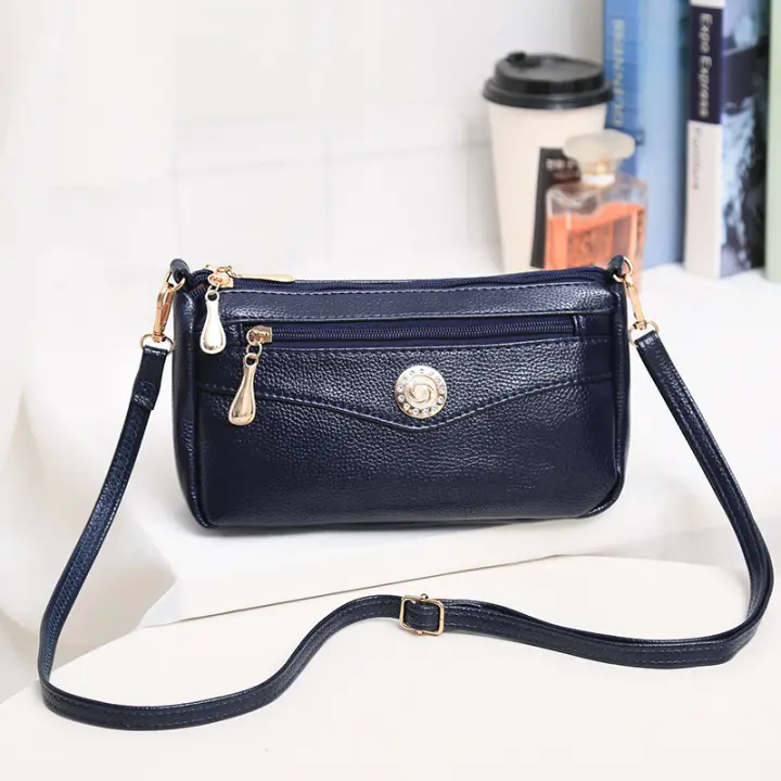 Bolsos Bandolera para Mujeres de Cuero PU Bolsas de Mensajero Femininas con Múltiples Bolsos Bolsa de Hombre para Damas Forma Cuadrada - 1