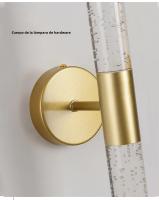 Lámpara De Pared LED Moderna Con Cristal Para Dormitorio Y Sala De Estar Iluminación Interior De Pasillo Y Aisles Estilo Nórdico - details 2