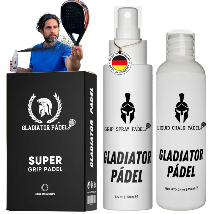 Spray Antideslizante Padel y MAGNESIO ANTISUDOR Padel-Mejora el Grip de la Pala de Padel. Proporciona Máximo Agarre y Evita Manos Sudorosas - 1