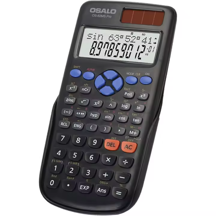 Calculadora científica 240 Funciones Pantalla de 2 líneas con Cubierta Deslizante para Escuela Secundaria (OS 82MS Pro) - 1