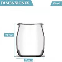 MundoTarros - Vasos de Yogur y Postre de Cristal de 150 ml con Tapa Metálica + Ebook con 102 recetas para realizar en tarros - Perfectos Para Yogur, Natillas, Pudding, Potitos - Frasco Apto para Microondas y Lavavajillas - Incluye Etiquetas - details 0