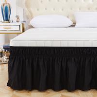 Envolvente De Cama Elástico Ruffles Seda 100% Color Sólido Resistente Al Desvanecimiento Tamaño Twin Full Queen King - details 6