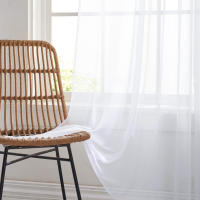 Cortinas De Yarn Blanco Sólido Para Ventanas De Sala De Estar Cocina Modernas Cortinas De Tulle Voile Para Decoración De Hogar Y Oficina - details 8