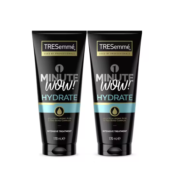 TRESemmé Mascarilla Intensiva para cabellos secos Hidratante 1 minuto WOW 170ml - Pack de 2 - 1