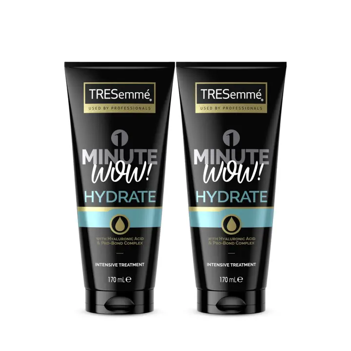 TRESemmé Mascarilla Intensiva para cabellos secos Hidratante 1 minuto WOW 170ml - Pack de 2 - 1