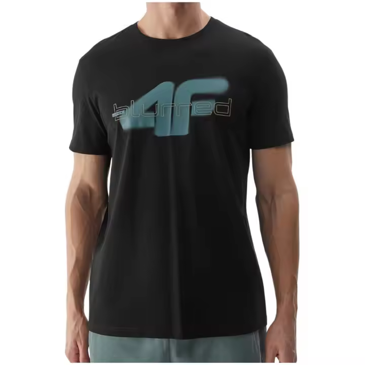 Camisetas M/C marca 4F modelo Ttshm1317-20S para hombre en color negro - 1