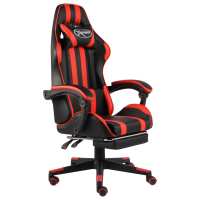 vidaXL Silla gaming con reposapiés cuero sintético negro y en color Gris/Dorado/Verde y más | cómodas modernas ergonómicas para comedor cocina salón hogar - details 3