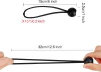 Cuerda elástica 30 piezas de tensor de lona de bola para pancarta, Pabellón, arnés de cortinas, gancho, tienda, Pancarta, soporte de lona (negro) - details 0