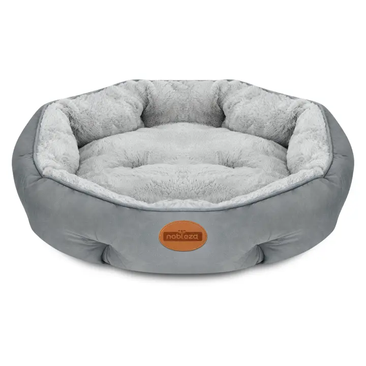 Nobleza - Cama Perro Gato Pequeños, Cama Lavable para Mascotas, Sofá Cama Redonda de Perros Antideslizantes y Antiestres - 1