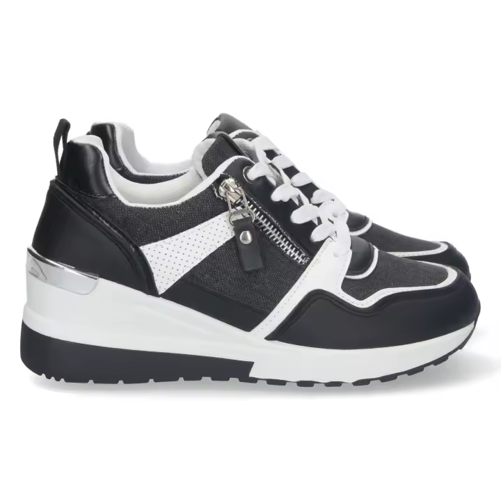 PuntoSalao Zapatillas de cuña mujer color negro - 1