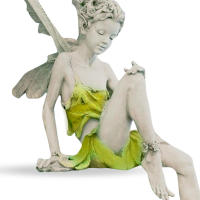 Estatua De Fae Tirsi De Resina Decoración Para Jardín Exterior Niños Escultura Decorativa De Angelita Para Courtyard Lawn Arte De Jardín Ornamento - details 11