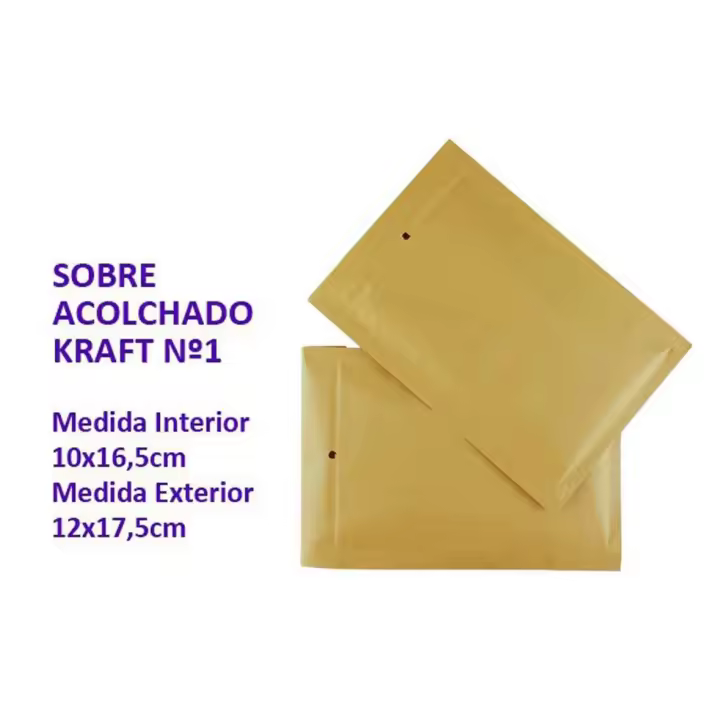 HOGARISIMO PACK 20 Sobres acolchados con burbuja están hechos de robusto papel kraft. La lámina de burbujas integrada asegura los artículos de envío - 1