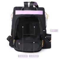 Mochila antirobo Negra para Mujer, Morral sencillo a la moda, informal, pequeña, impermeable, para viaje - details 3