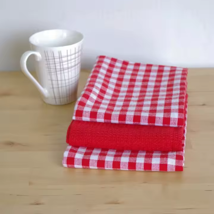 10XDIEZ Paño de cocina cotton  pack 3 unidades - Prácticos y resistentes para el hogar - 1