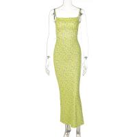 Vestido Largo Sin Mangas Elegante Para Mujer Hawthaw Con Estampado Floral Bodycon Espalda Descubierta Para Verano 2024 - details 31