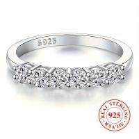 anillo de   elegante de   925 para mujer, 2,2 g,     de circonita sintética, piedra de   de  , talla redonda, estilo  , ideal para   y regalos, joyería para    . detalles 1