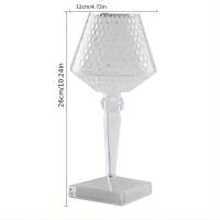 Lámpara De Mesa Recargable De Cristal Con Luz Cambiante Protección Para Los Ojos Decoración Para El Hogar Y Dormitorio Luz Nocturna Táctil - details 14