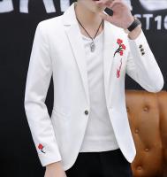 Nueva Chaqueta Casual De Primavera Para Hombre Con Bordado De Patrón Elegante Cierre Único Estilo Versátil Moda Masculina - details 2