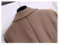 Vestido Traje Nueva 2024 Manga Larga Estilo Coreano En Caqui Blanco O Negro Con Cinturón Plisado Adecuado Para Invierno Ropa Caliente Para Mujer - details 9