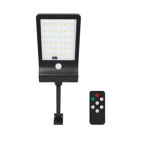 Elbat farola led solar - 350lm - luz regulable 3000k/4000k/6500k - bateria 1800mah - sensor de movimiento - control remoto - 1