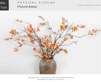 Planta Artificial De 110CM Con Hojas De Otoño Ramas Muertas Y Vines Para Decoración De Hogar Boda Hotel Disposición Fotografía Proporciones Amarillas Verdes Burgundy - details 3