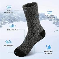 5 Pares De Calcetines De Lana Merino Para Hombres Y Mujeres Calcetines Térmicos Gruesos Para Senderismo En Clima Frío Y Esquí - details 0