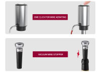 Aguja Para Abrevidrios Eléctrica Recargable Roja Con Cortador De Película Y Tapa Para Vino Regalo De Navidad Eco-amigable - details 13