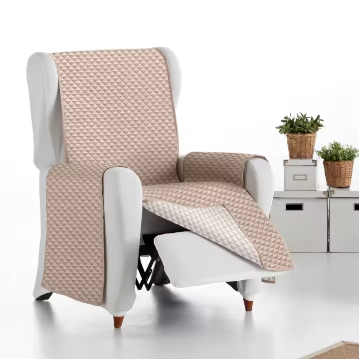 Eysa Funda Sofá Oslo Practica Reversible Beige - Renueva el Aspecto - Ultra Versátiles - 1