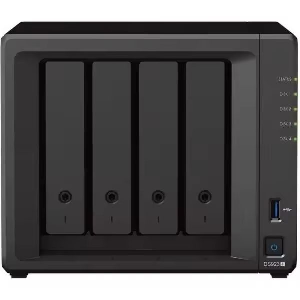 NAS Synology Diskstation DS923+/ 4 Bahías 3.5"- 2.5"/ 4GB DDR4/ Formato Torre - 1