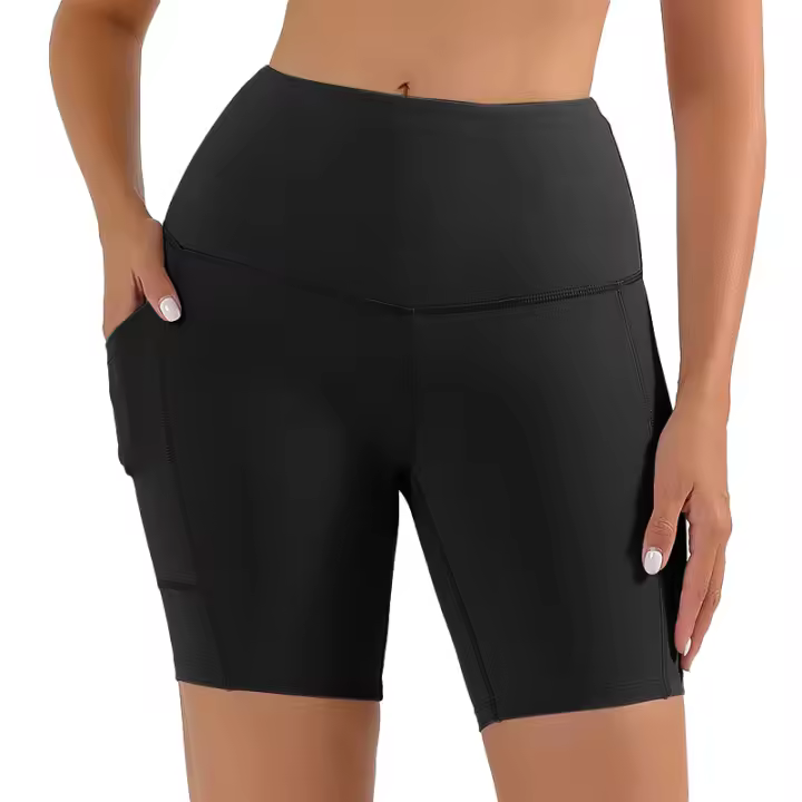 MOV-Pantalones Cortos de Yoga Mujer Sin Costuras Realce de Glúteos - 1