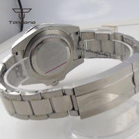 Reloj Mecánico Automático Tandorio NH34 40mm GMT Acero Inoxidable Para Hombres Con Bisel De Cerámica Y Cristal De Zafiro Resistente Al Agua - details 10