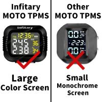 Sistema De Alarma De Presión De Neumáticos Para Motocicleta Con 2 Sensores Externos Monitorización En Tiempo Real Y Advertencia De Temperatura Moto Tyre Alarm Systems - details 1