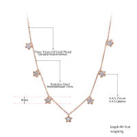 Collar De Estrella Bohemia Lokaer Para Mujeres Y Niñas Con Cristal CZ Y Acero Inoxidable Collar De Encanto N19204 Moda Chic - details 1