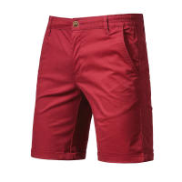 Verano nuevos pantalones cortos casuales de algodón para hombres europeos y americanos rectos ajustados pantalones de cinco cuartos ropa de hombre de color sólido de gran tamaño - details 11
