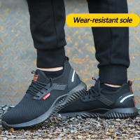 Zapatos De Seguridad Para Hombres Con Punta De Acero Antideslizantes Y Antipinchazos Zapatillas De Trabajo Indestructibles Tamaño Ajustable Para Adultos - details 7