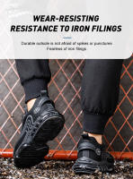 Zapatos De Seguridad Para Hombre Antipinchazos Indestructibles Con Punta De Acero Antideslizantes Y Antichoque Suela De Goma - details 10